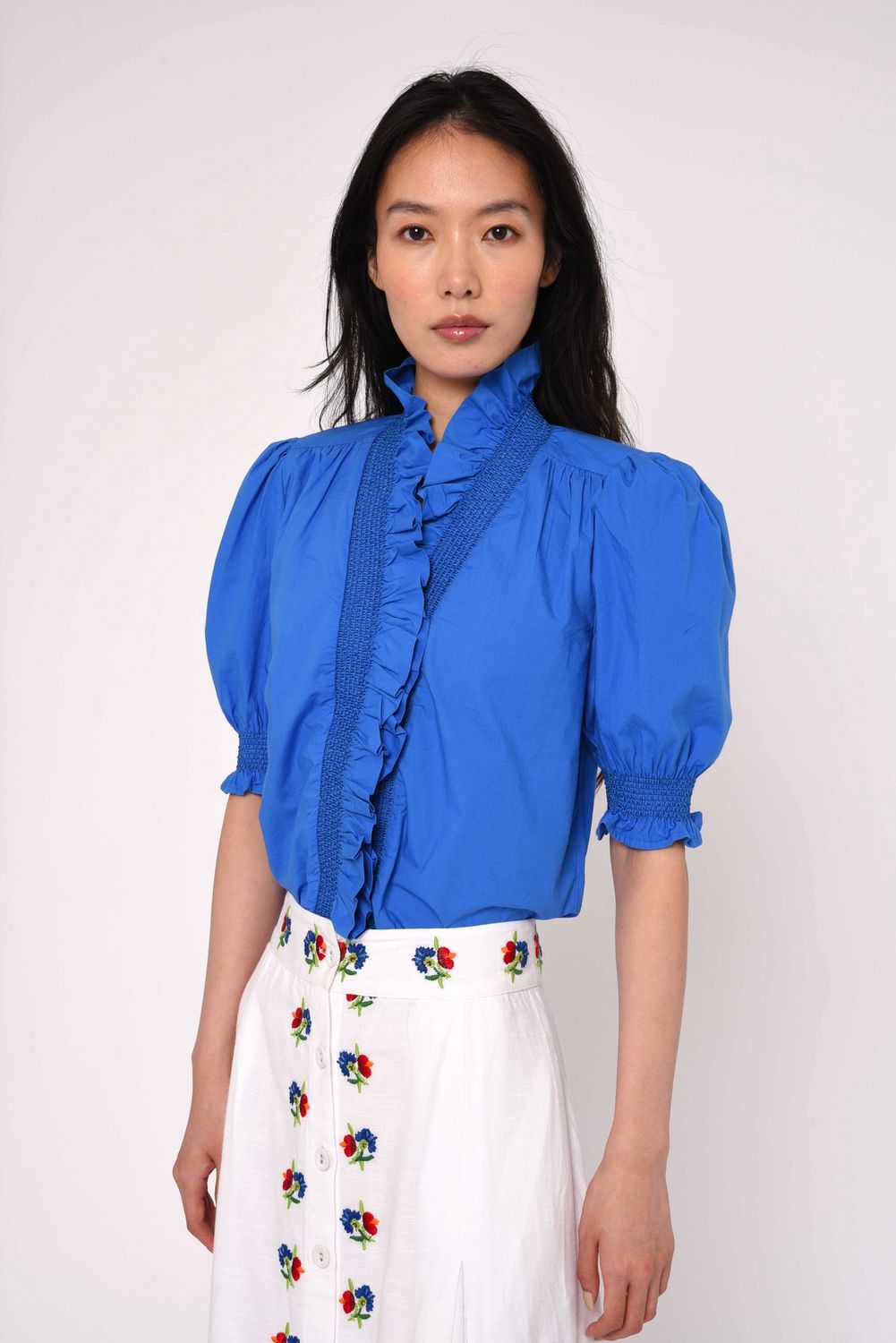 Love the Label Zuri Top in Palace Blue, Color: Palace Blue, Size: XS