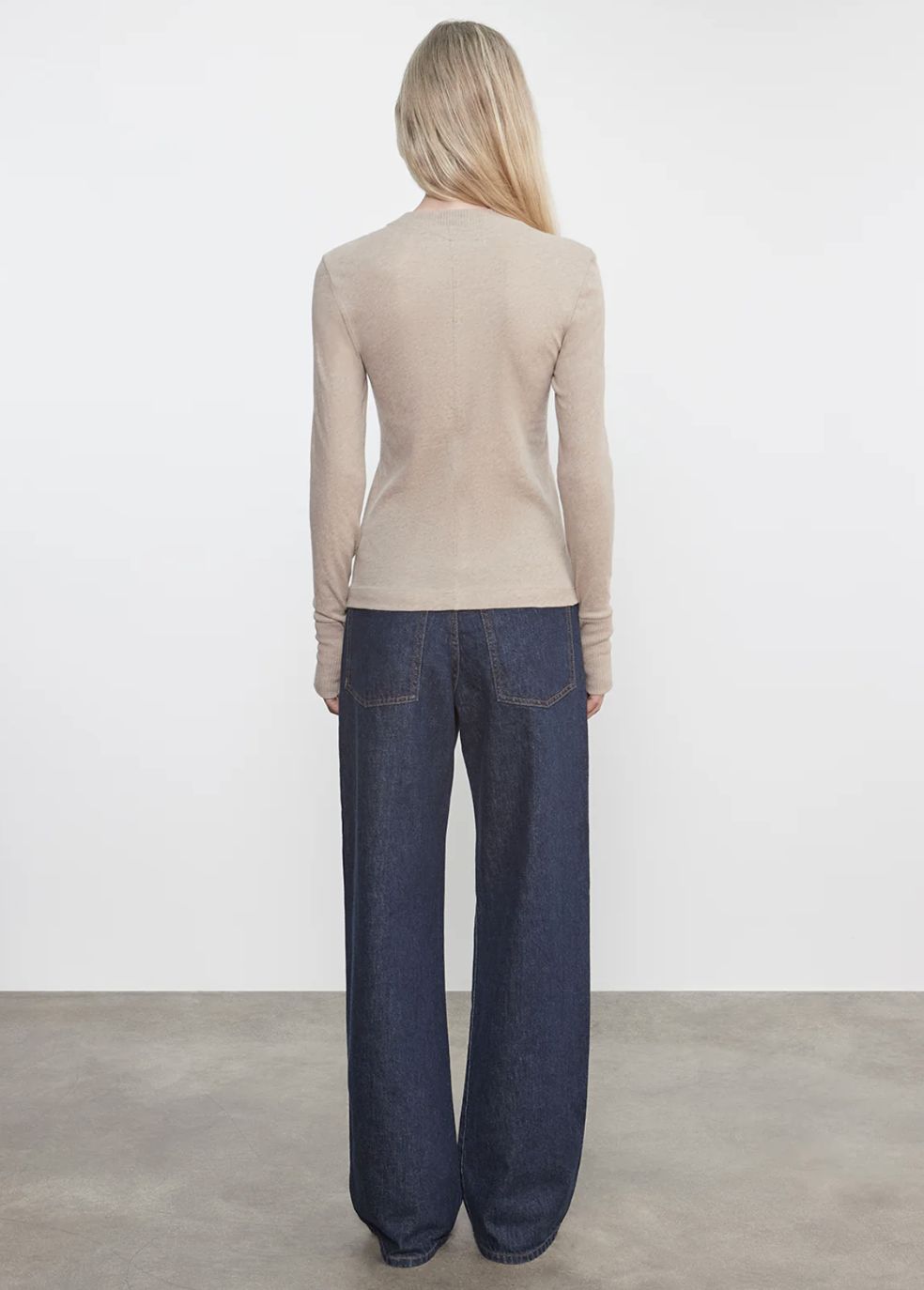 Enza Costa Cashmere Easy Cuff Long Sleeve Crew