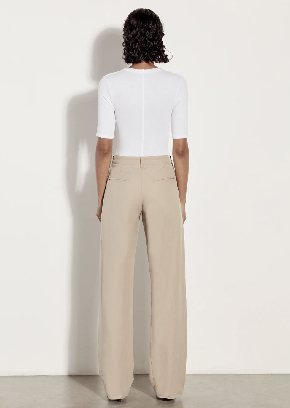 Enza Costa Silk Knit Half Sleeve Tee in White