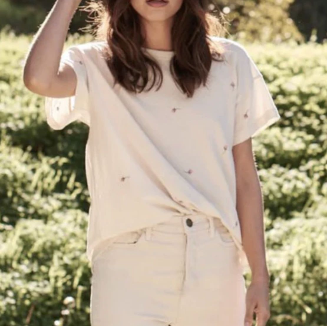 The Great Boxy Crew With Embroidered Roses