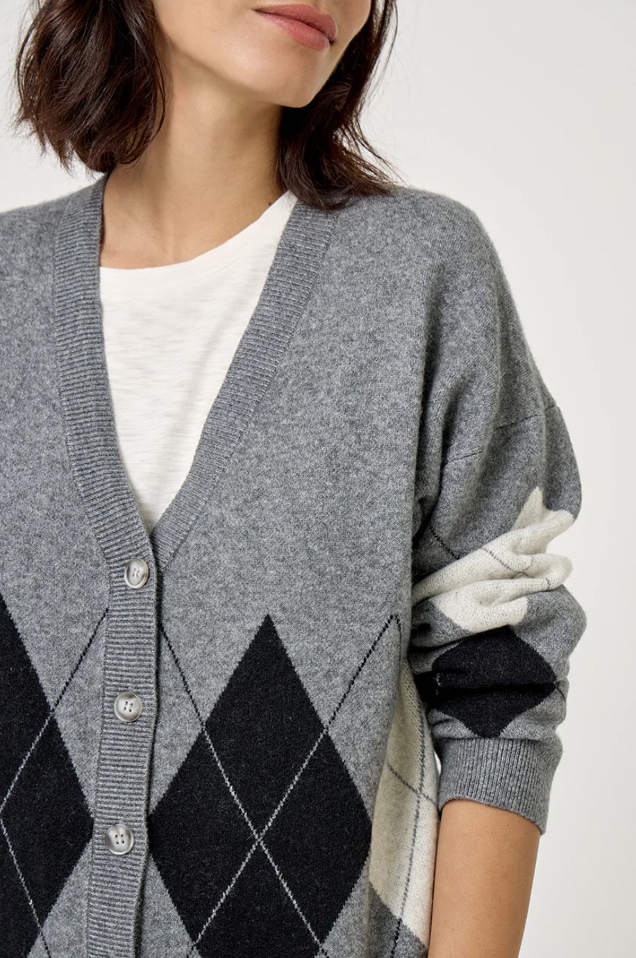 Five Argyle Cardigan