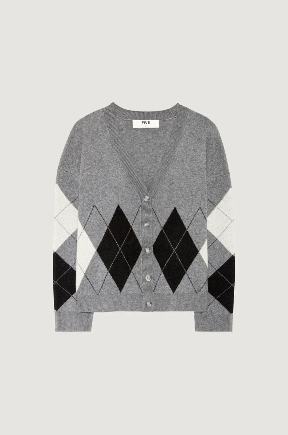 Five Argyle Cardigan