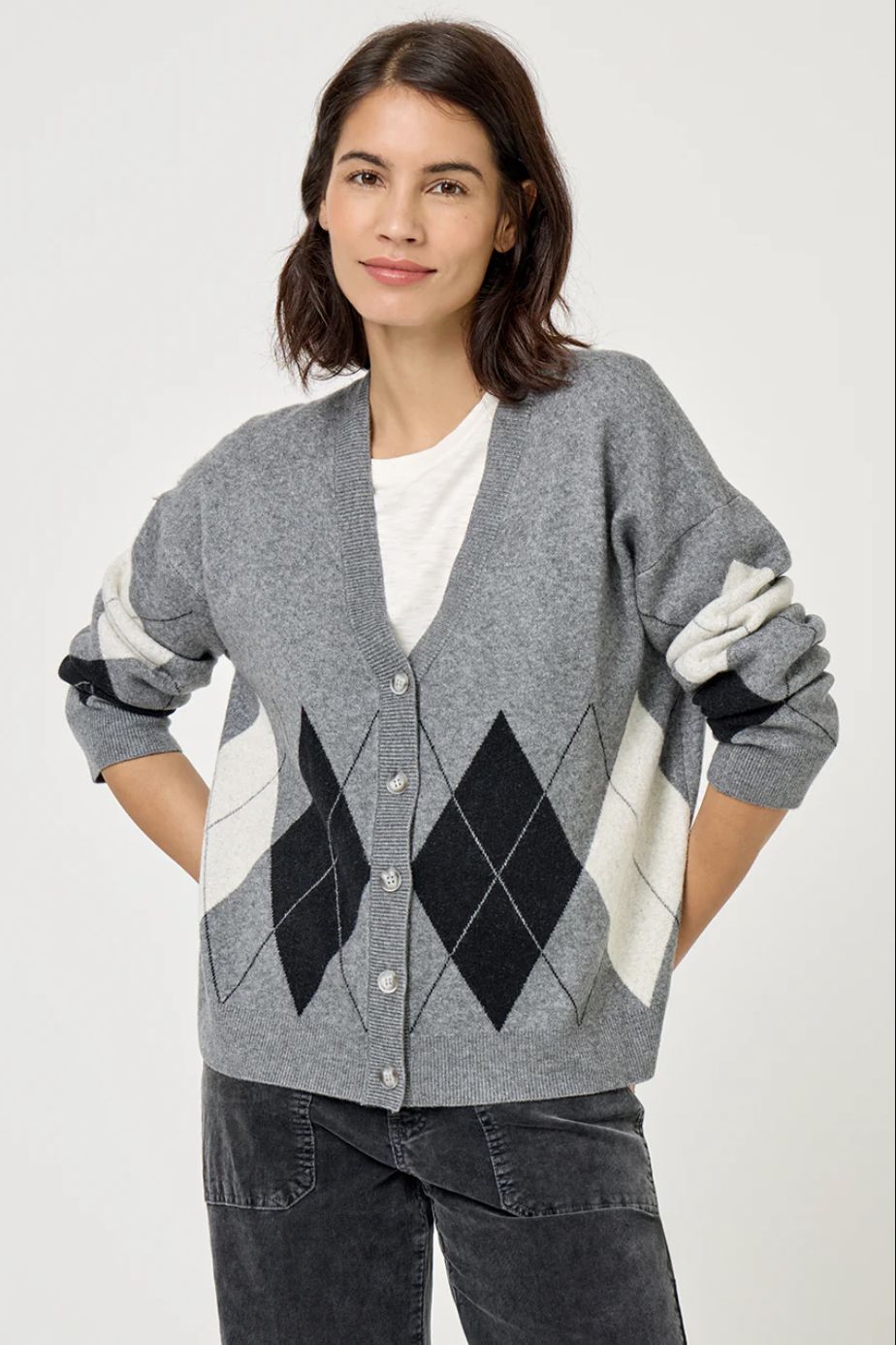 Five Argyle Cardigan