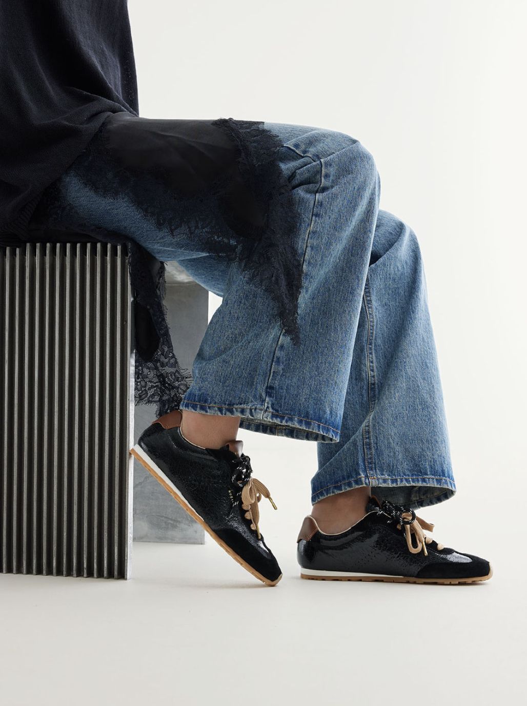 Nubikk Billy Lou Sneaker in Black