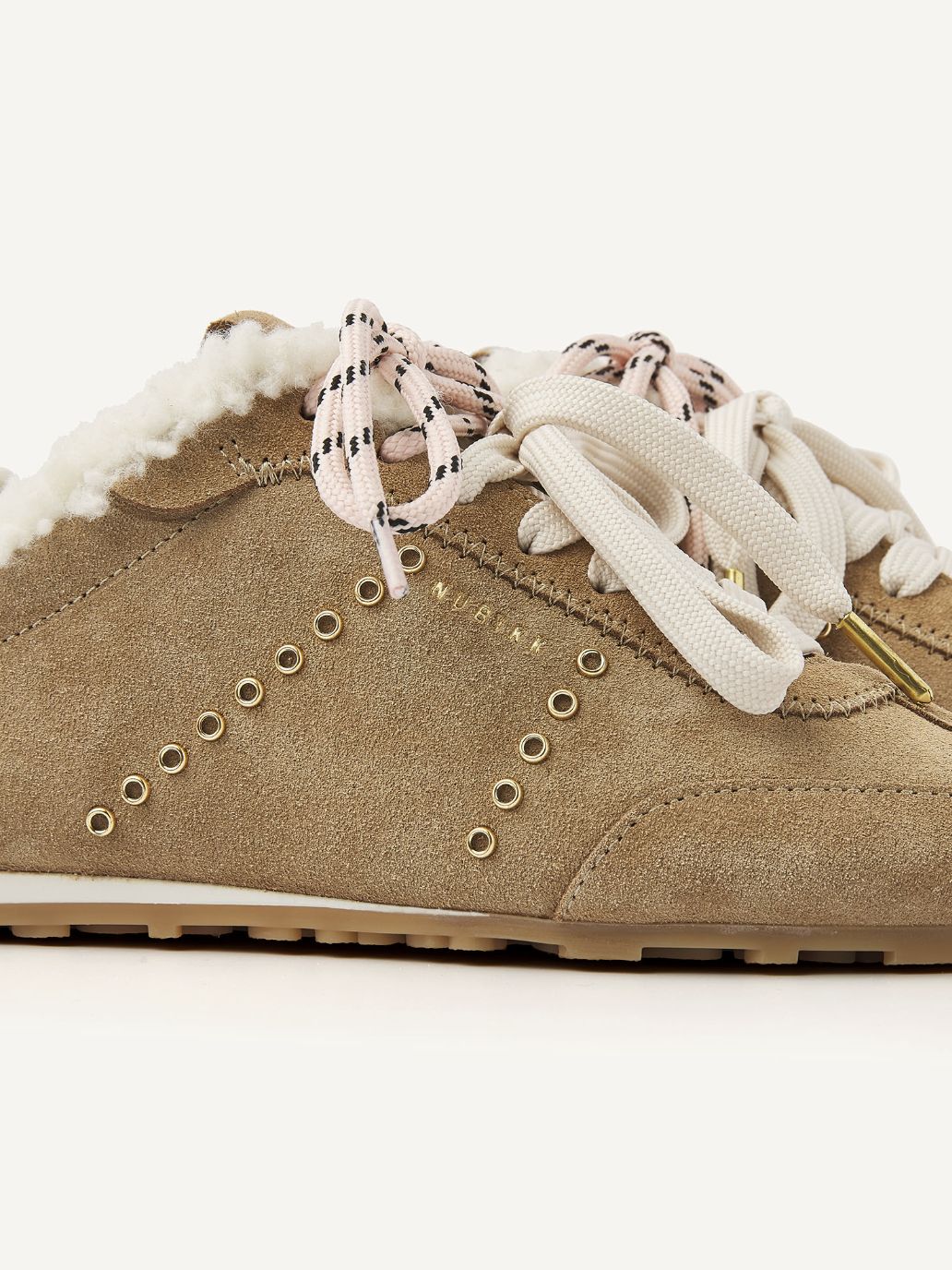 Nubikk Billy Lou Oak Suede Sneaker with Fur Lining