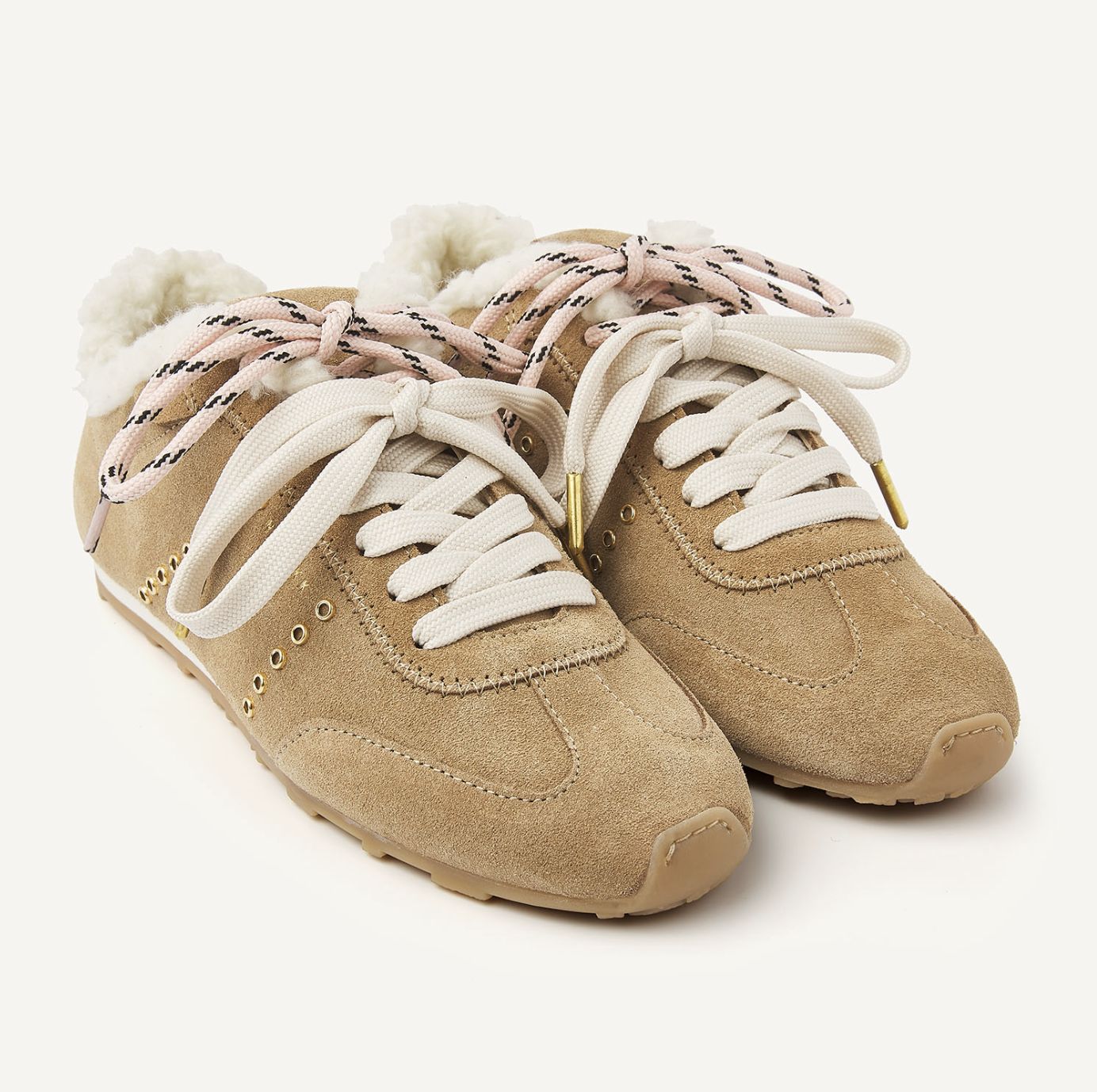 Nubikk Billy Lou Oak Suede Sneaker with Fur Lining