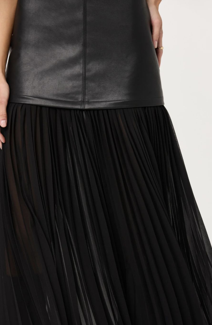 ASTR Lezith Faux Leather Maxi Dress