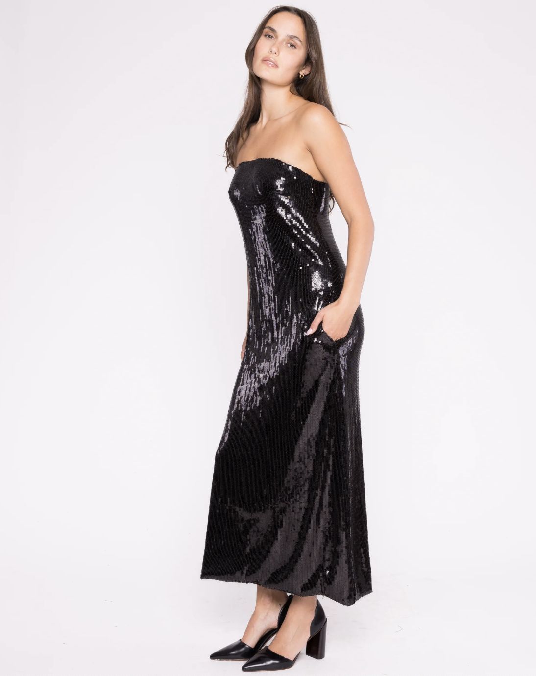 Ripley Rader Black Sequin Perfect Dress
