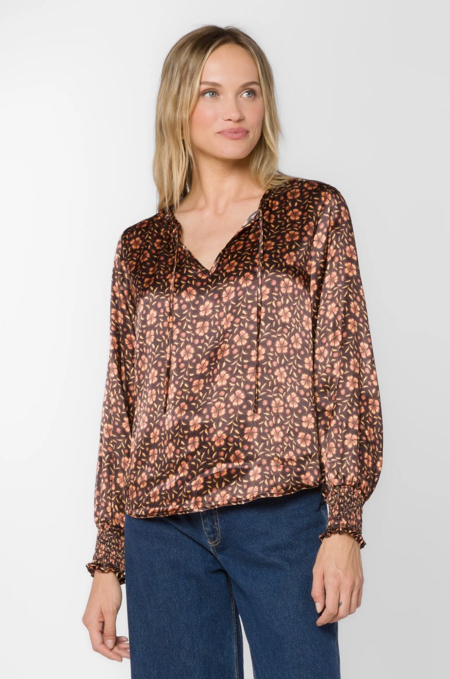 Velvet Heart Penny Brown Pansy Top