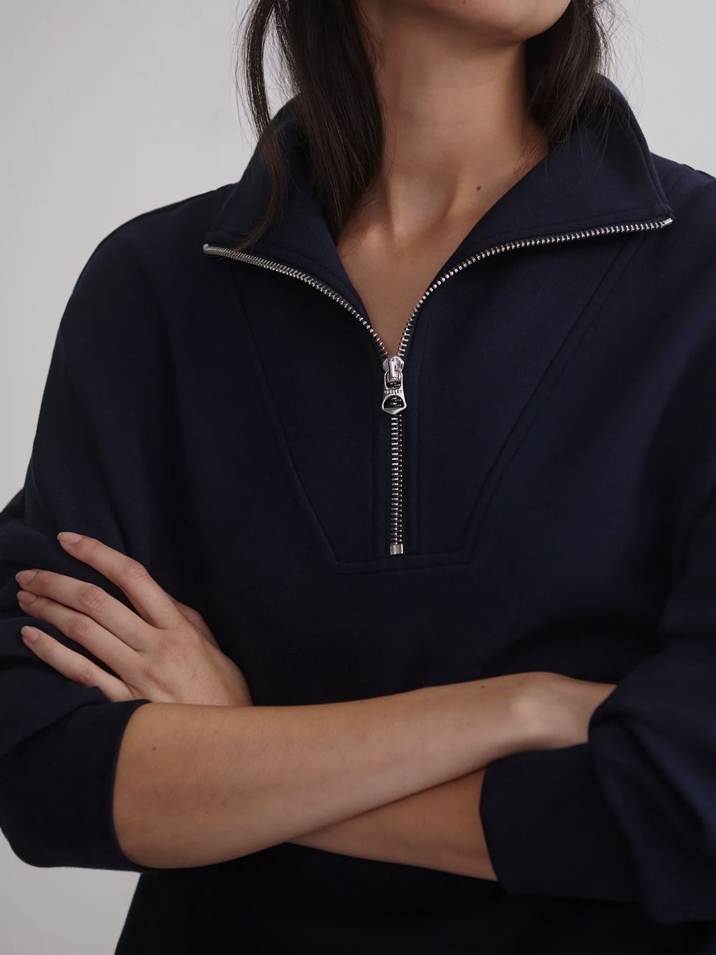 Varley Hawley Half Zip in Navy