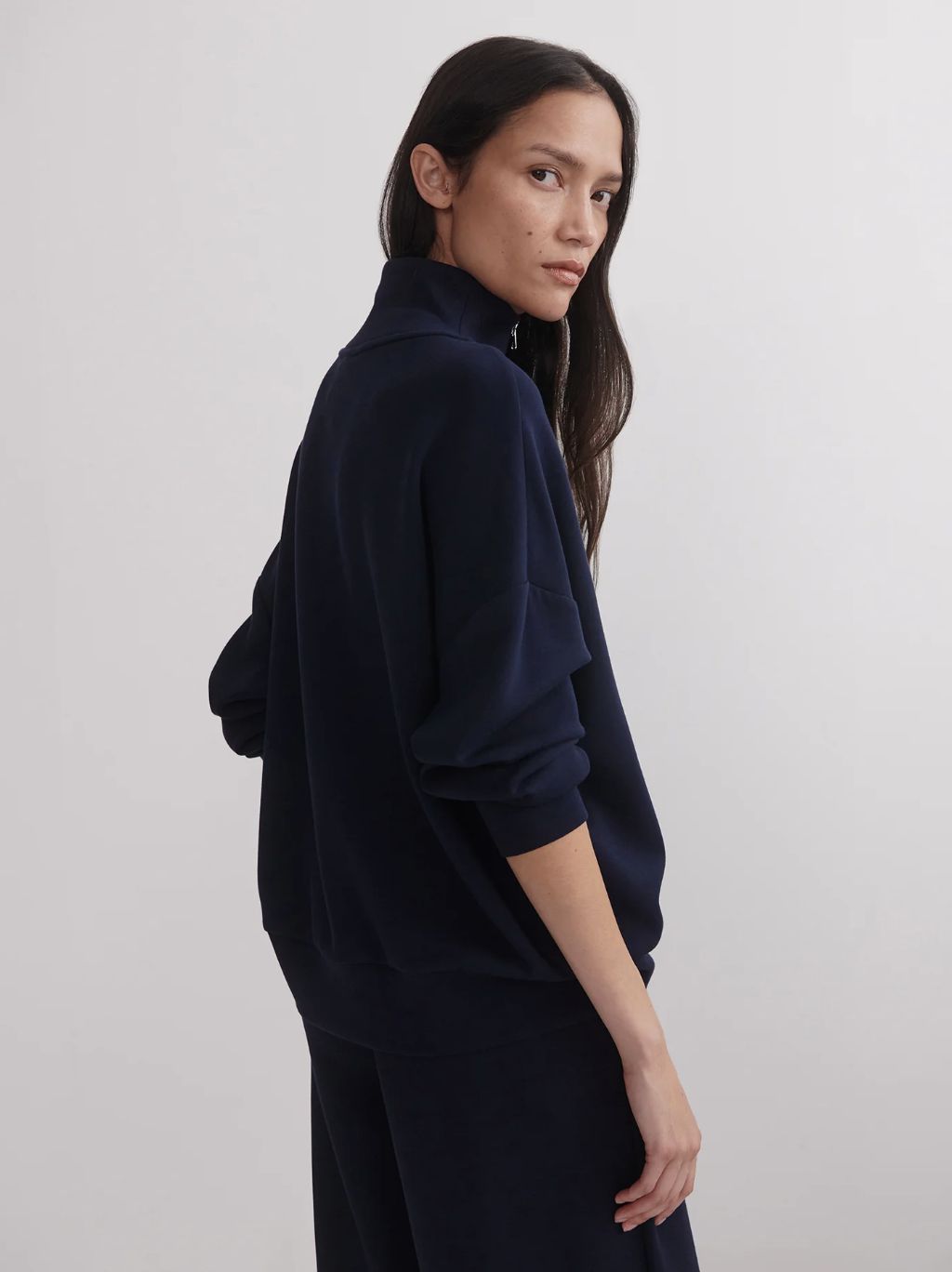 Varley Hawley Half Zip in Navy