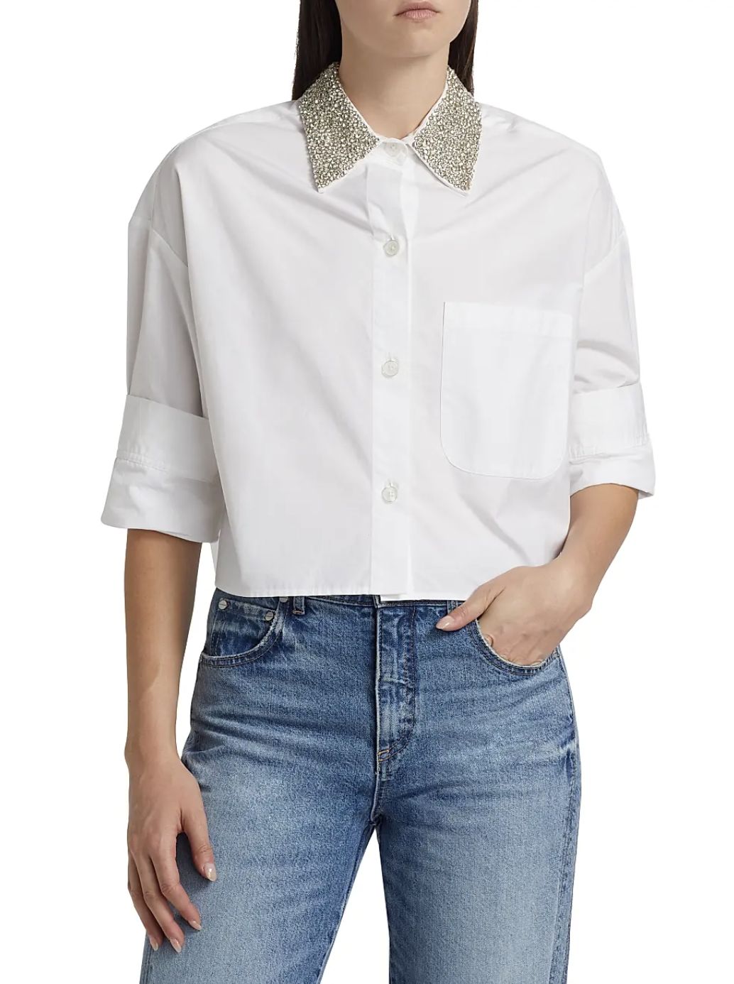 TWP Next Ex Shirt with Crystal Collar