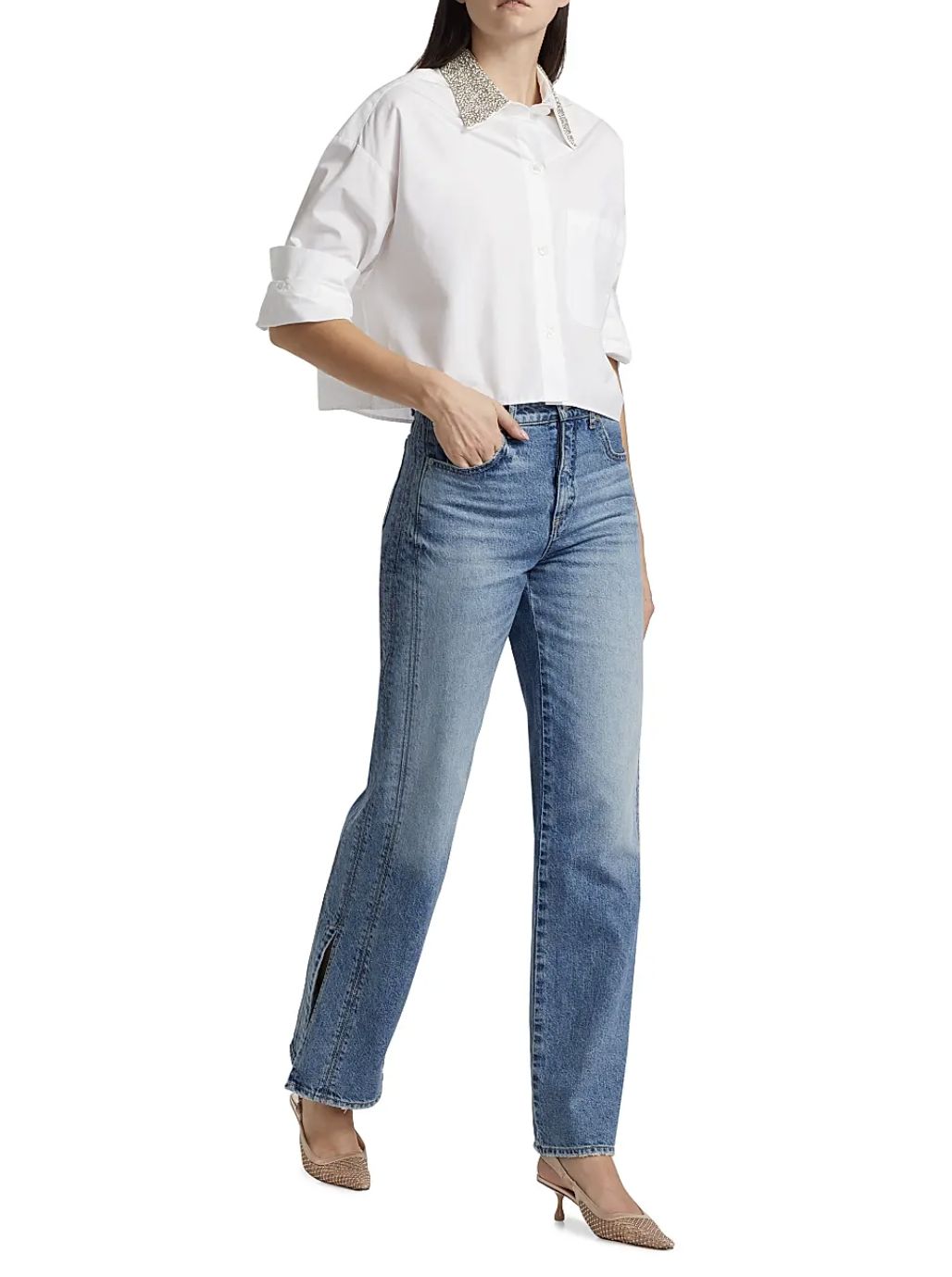 TWP Next Ex Shirt with Crystal Collar