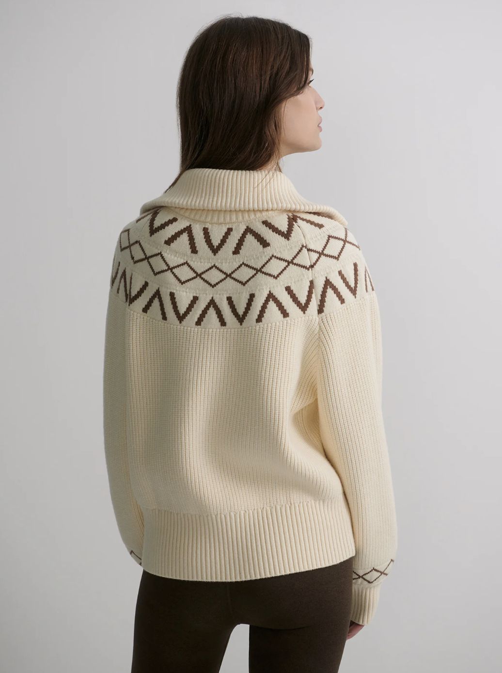 Sigrid Fairisle Half-Zip Knit Sweater