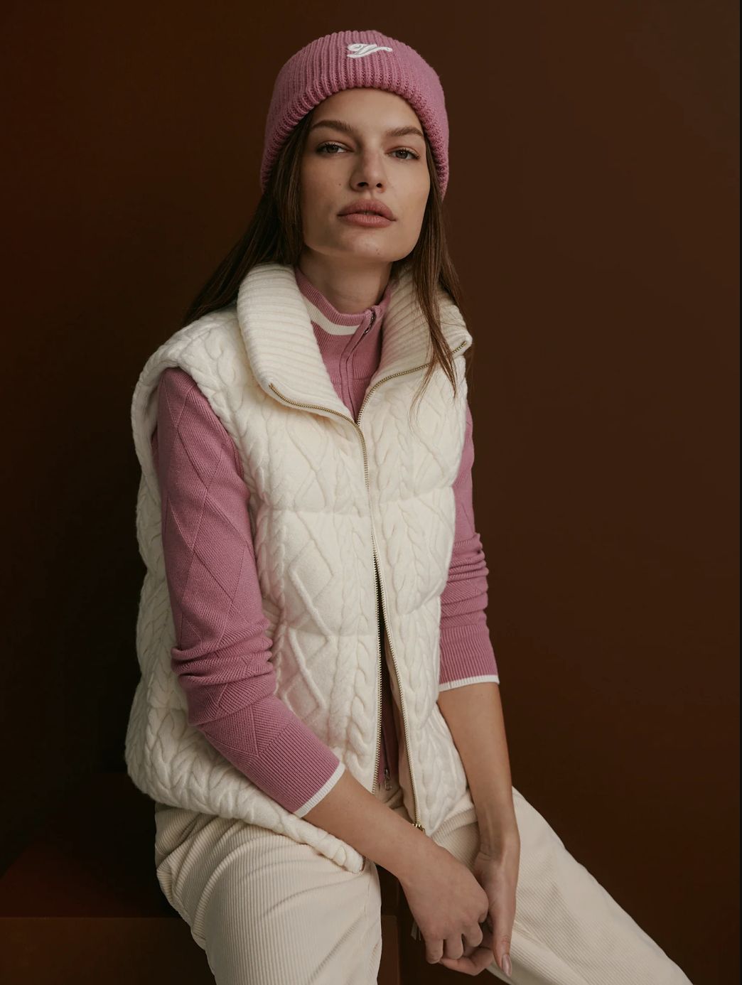 Varley Irina Cable Knit Vest