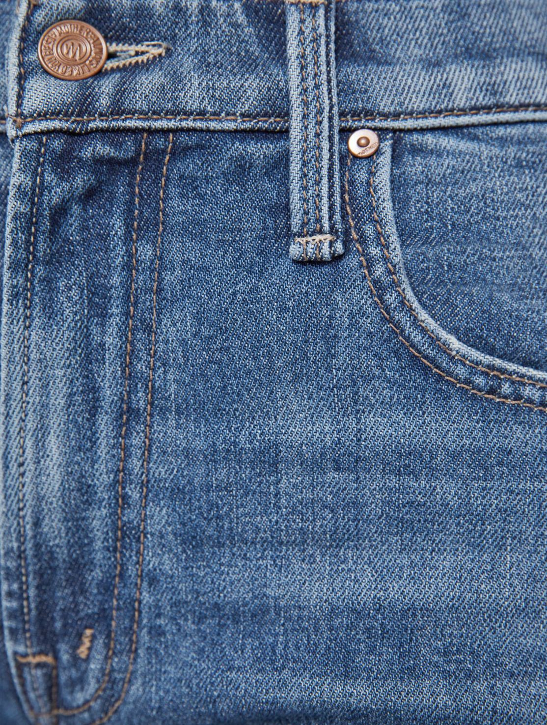 Mother Mid Rise Rambler Zip Ankle Jean in Tambourine Man