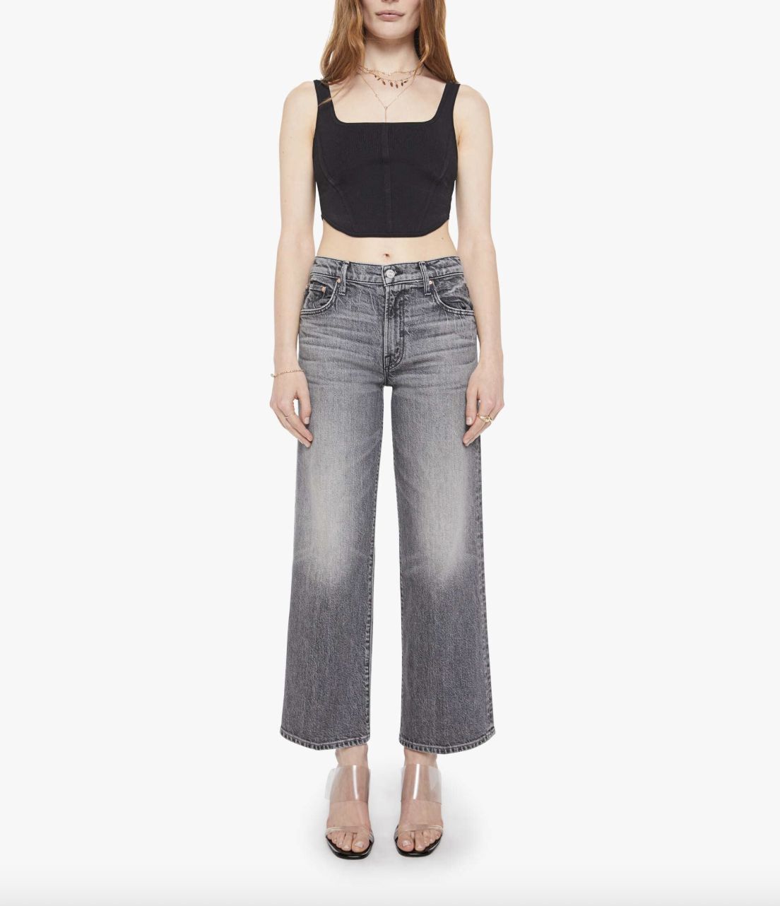 Mother Mid Rise Maven Ankle Jean in Magpie