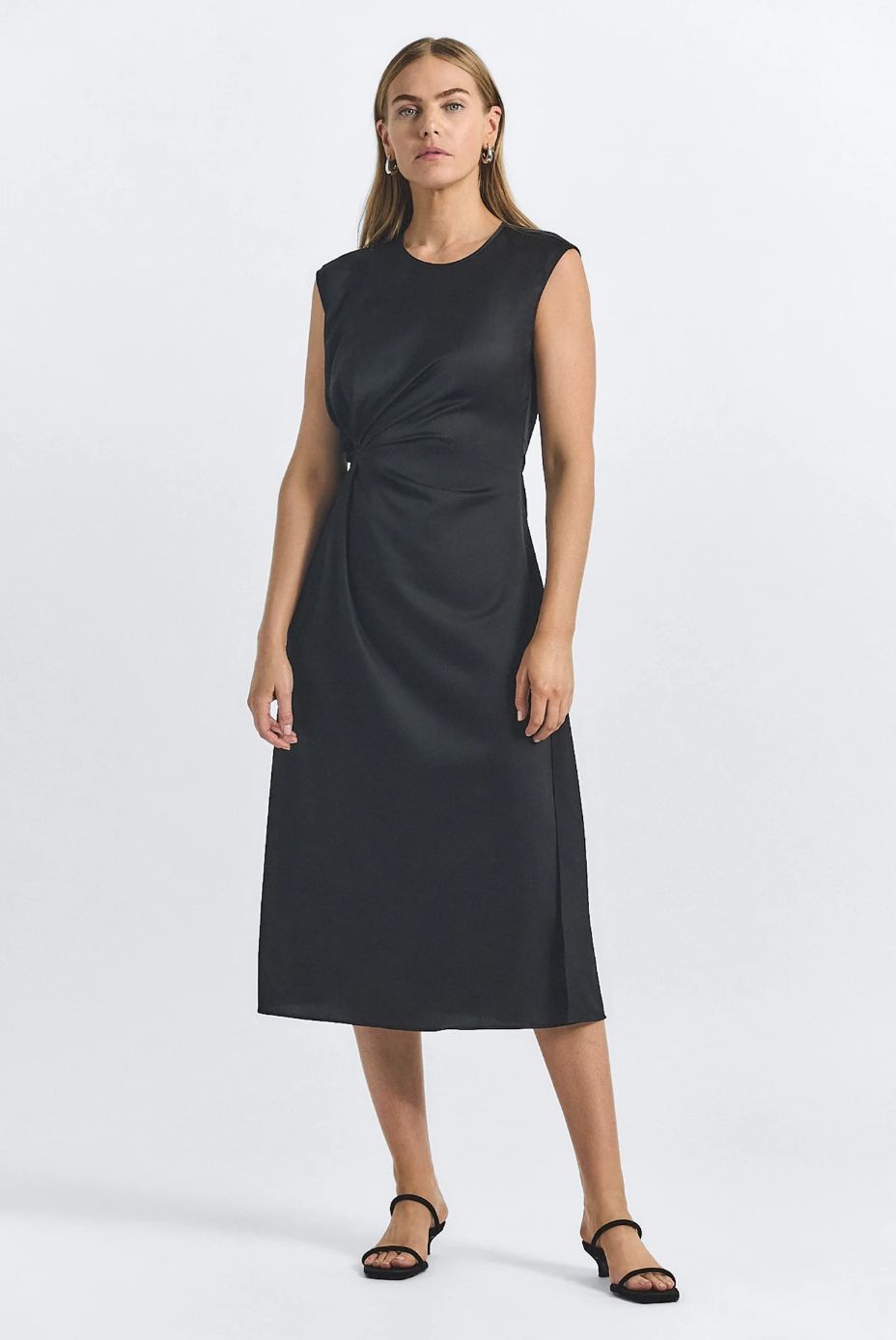 Derek Lam Adelita Lattice Crepe Satin Dress