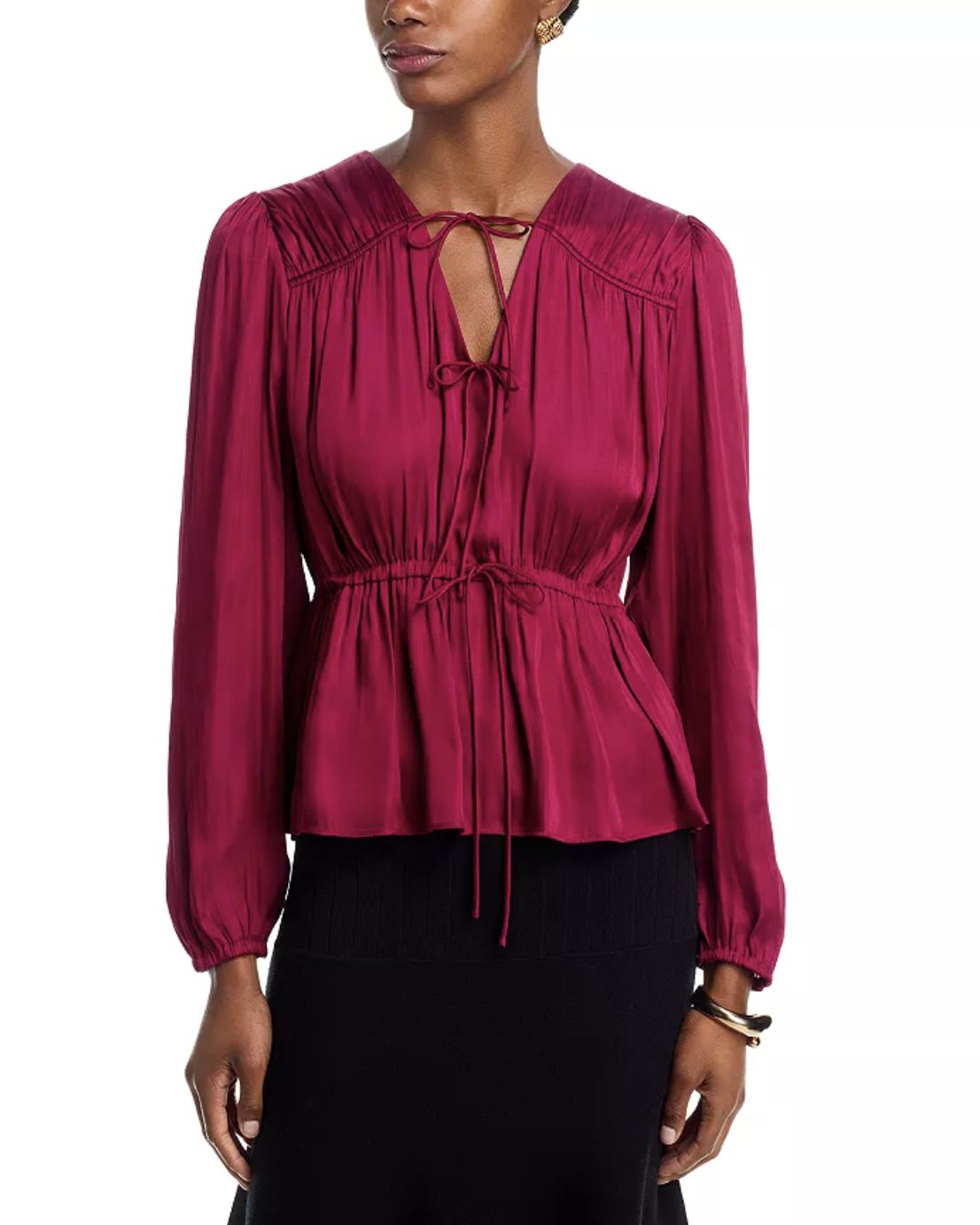 Derek Lam Esmeralda Satin Blouse