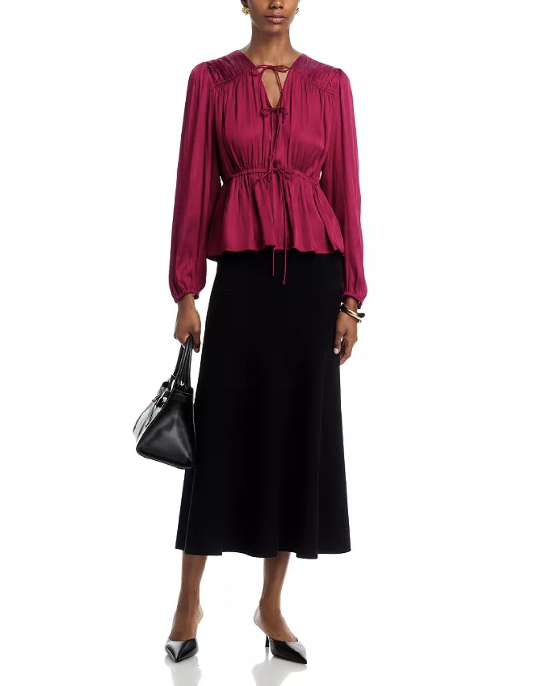 Derek Lam Esmeralda Satin Blouse