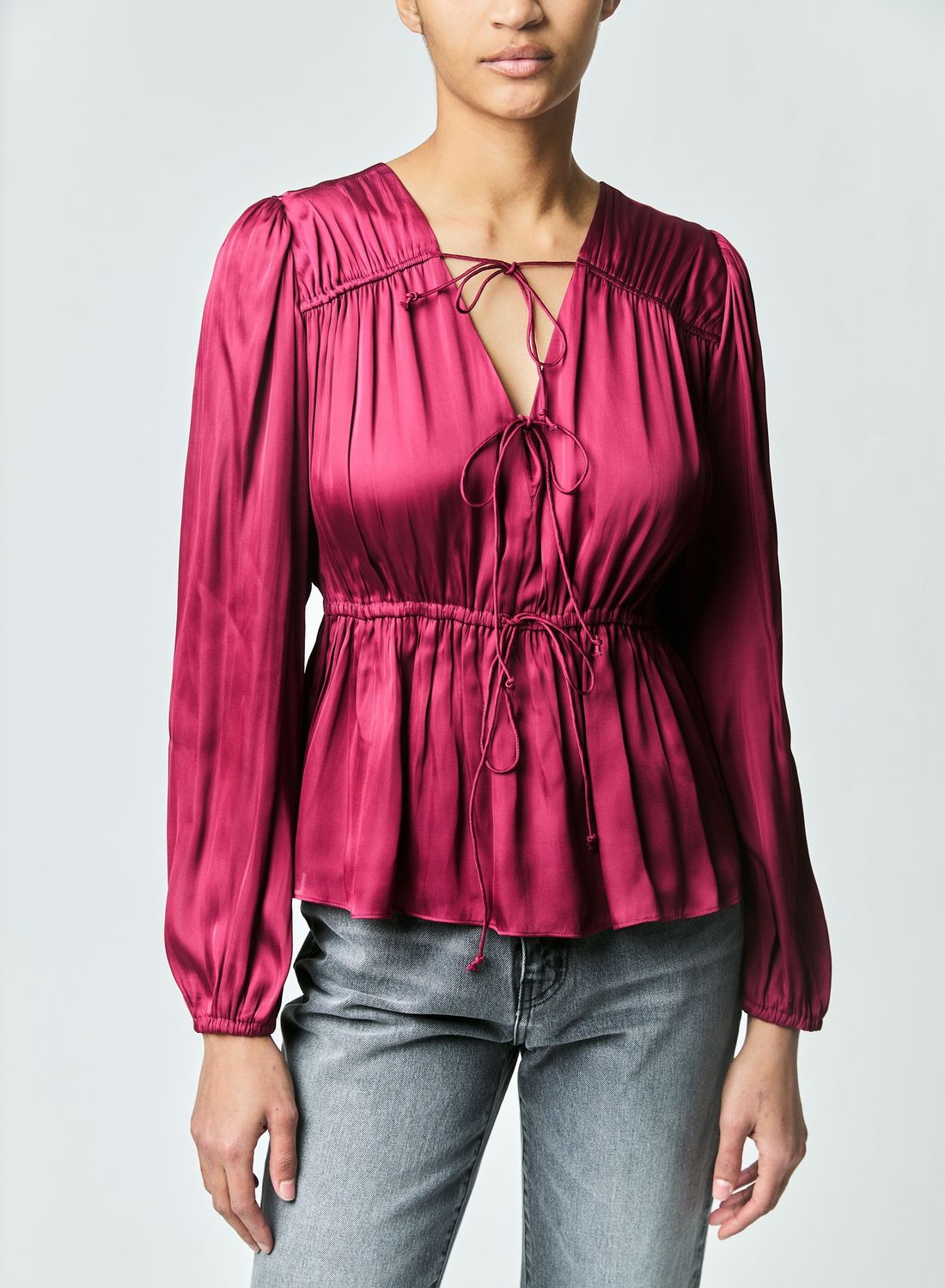 Derek Lam Esmeralda Satin Blouse