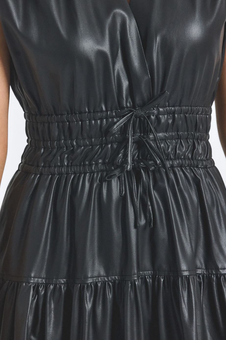 Derek Lam Tora Dress in Faux Leather