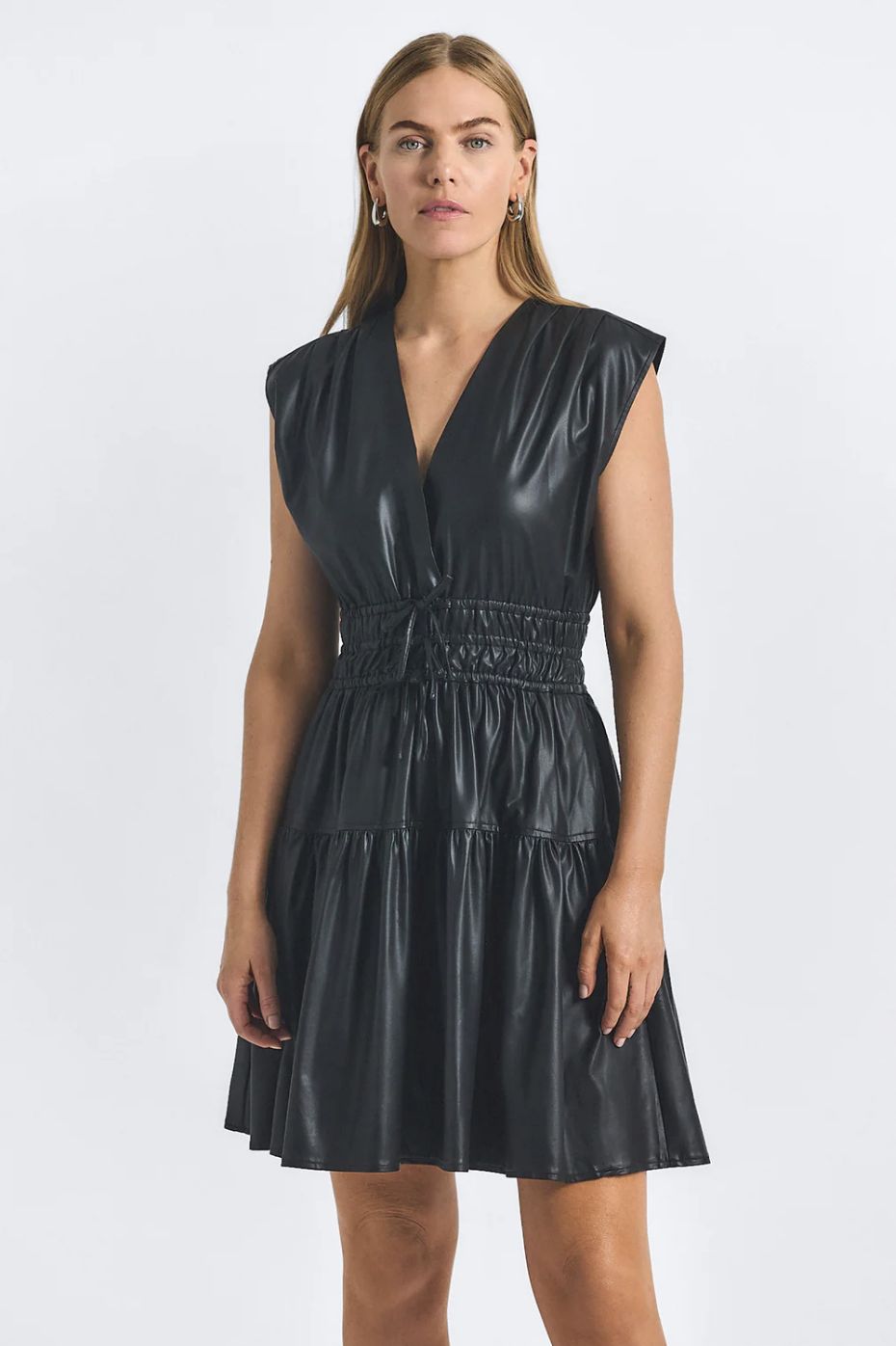 Derek Lam Tora Dress in Faux Leather