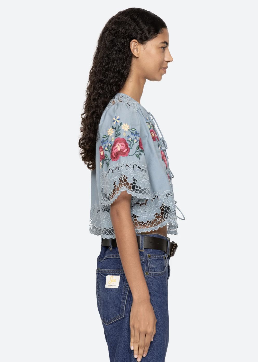 Sea-NY Rosaline Short Sleeve Top