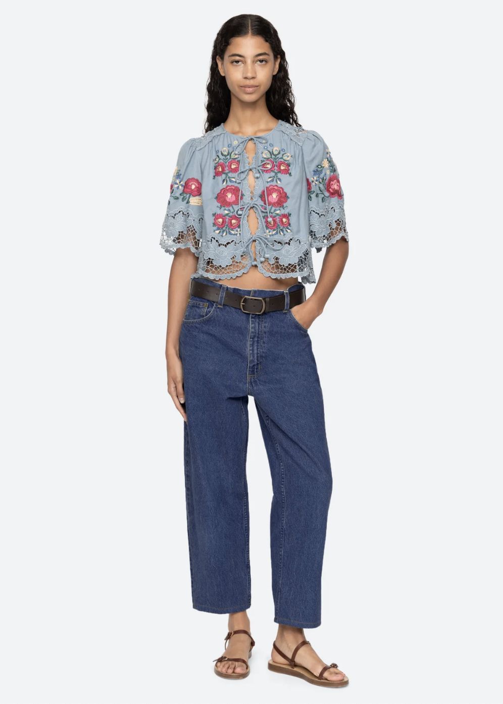 Sea-NY Rosaline Short Sleeve Top