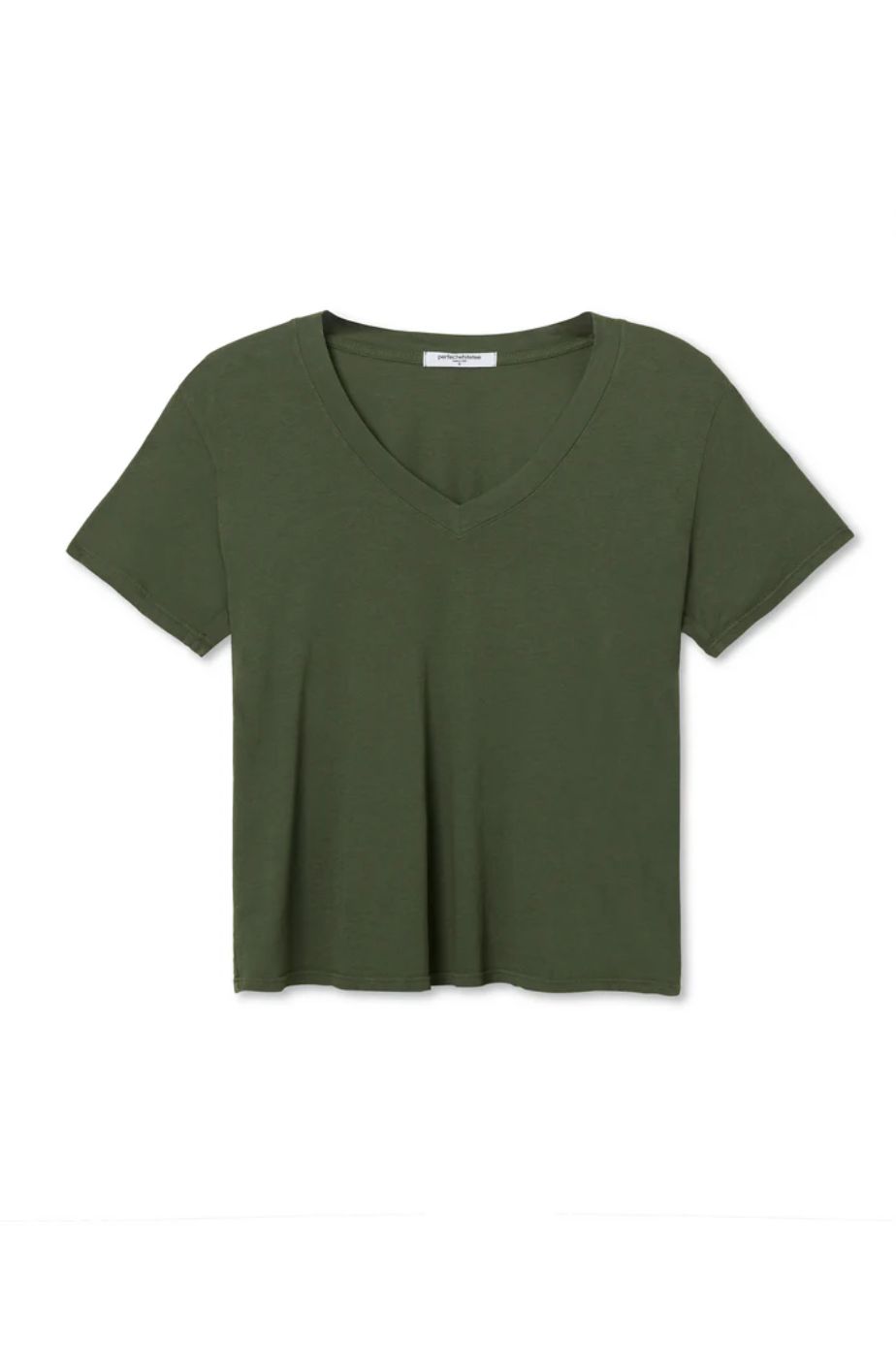 Perfect White Tee Hendrix V-Neck in Fern