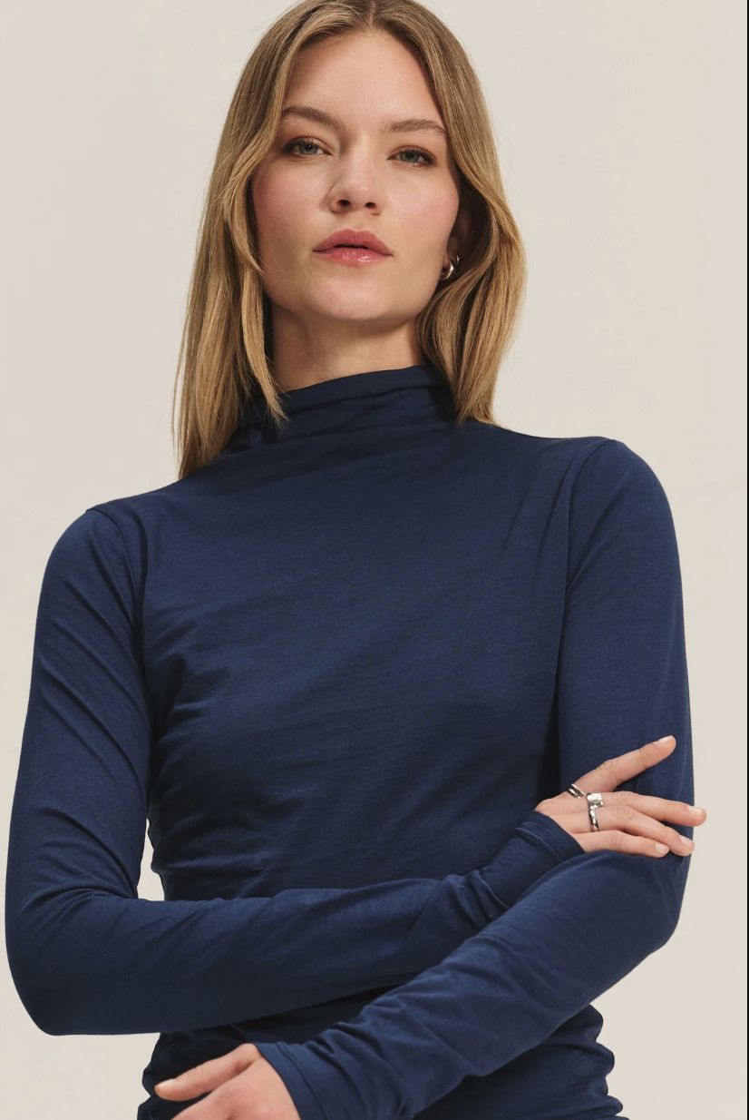 Velvet Talisia Fitted Mock Neck Top