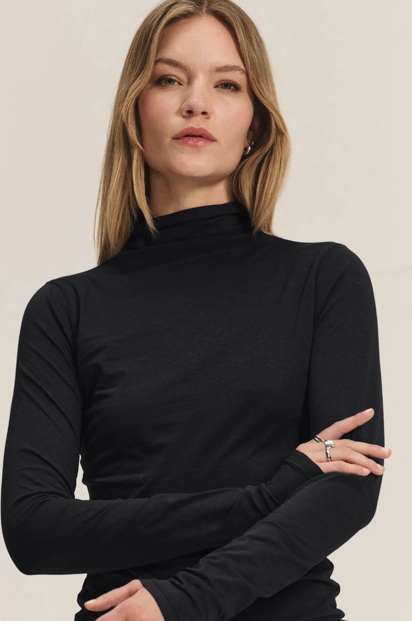 Velvet Talisia Fitted Mock Neck Top