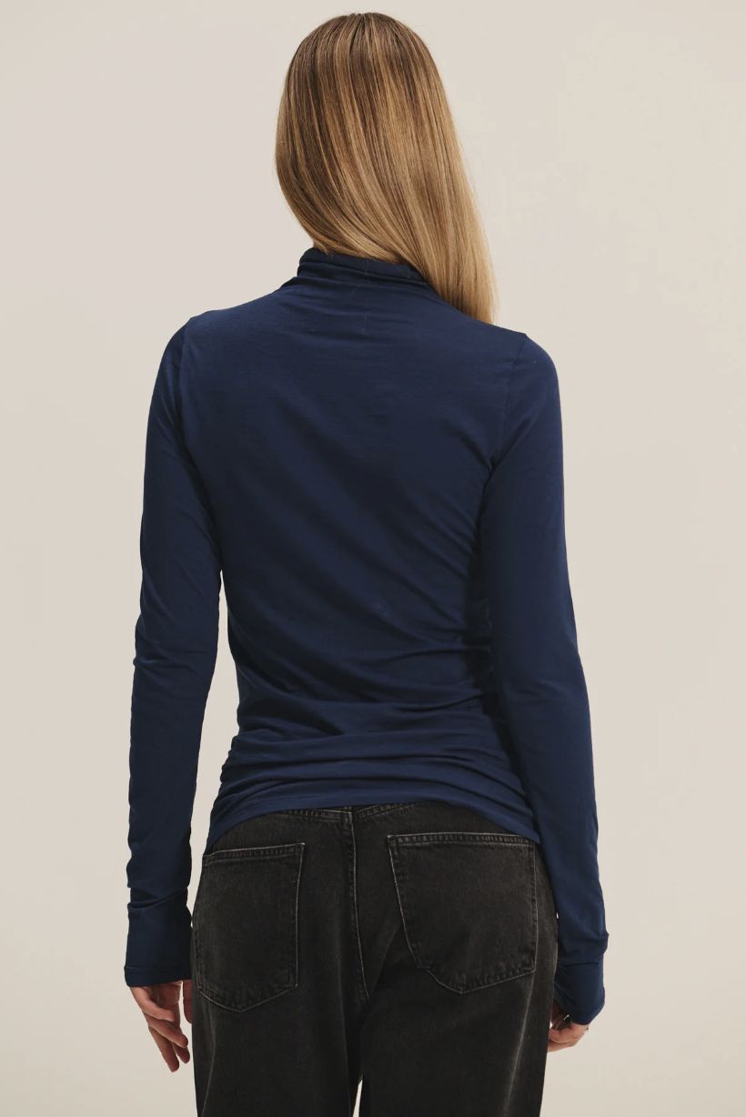 Velvet Talisia Fitted Mock Neck Top