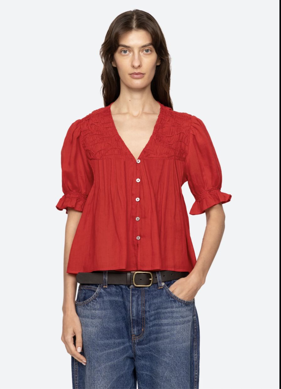 Sea-NY Imogen Short Sleeve Top