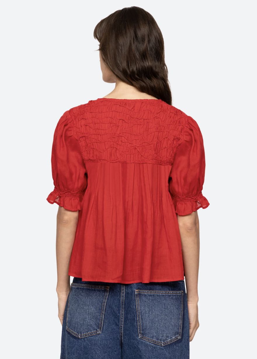 Sea-NY Imogen Short Sleeve Top
