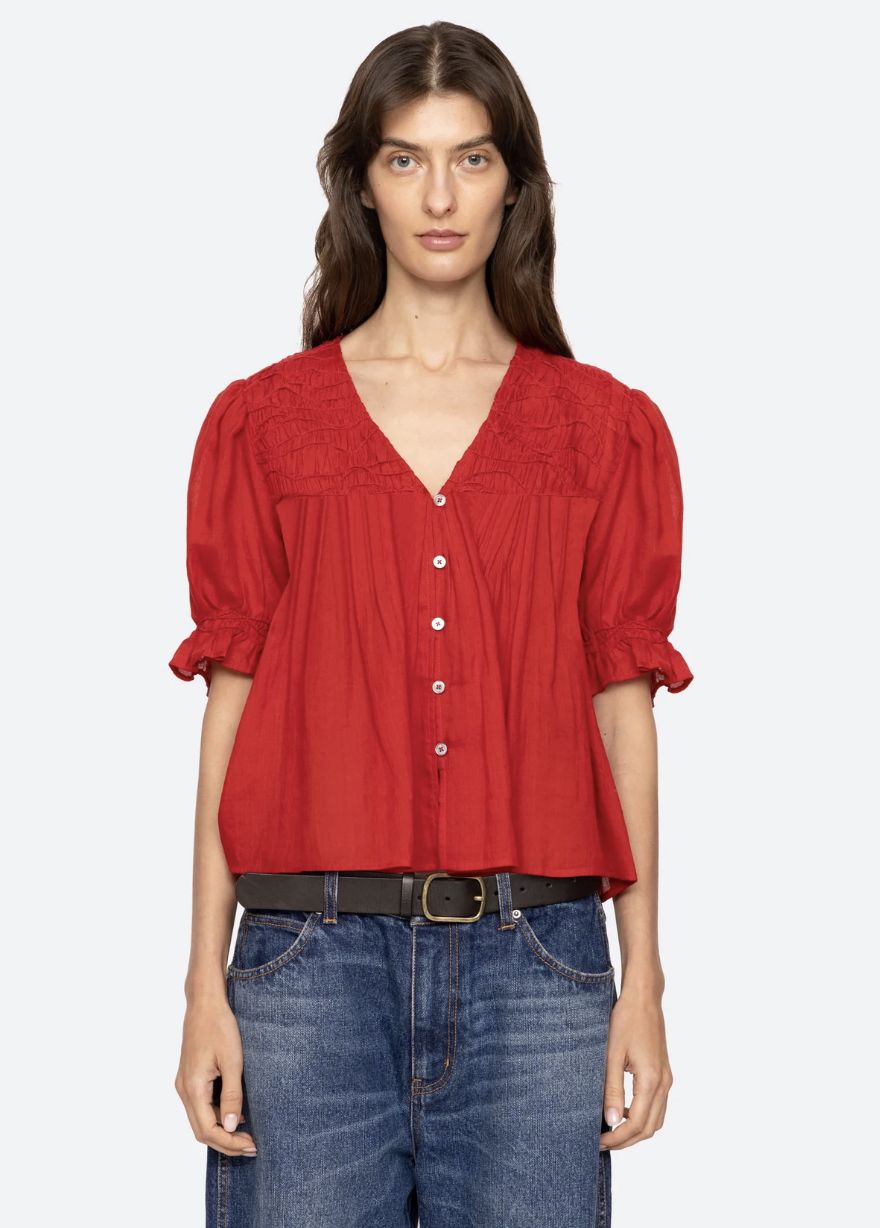 Sea-NY Imogen Short Sleeve Top