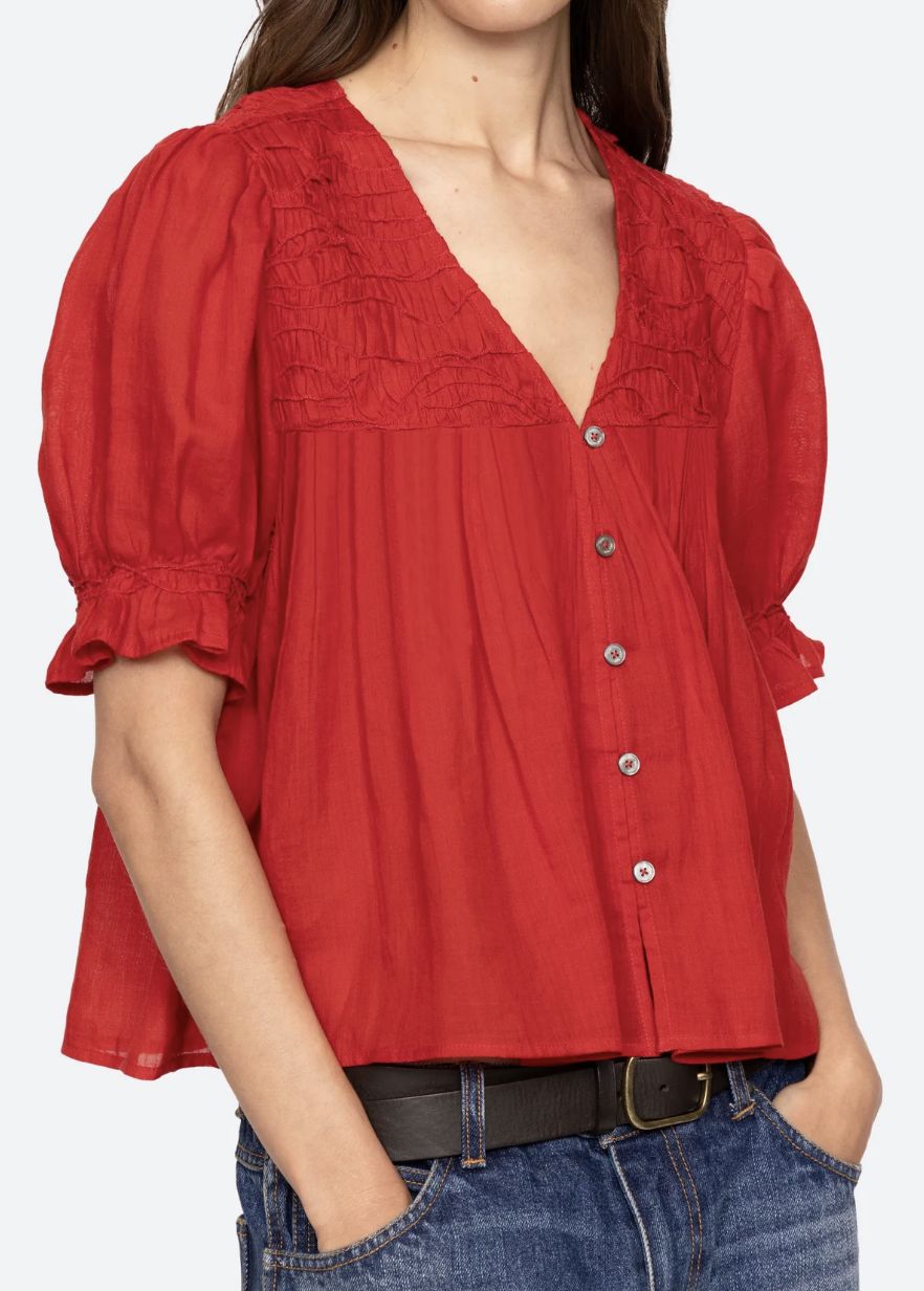 Sea-NY Imogen Short Sleeve Top