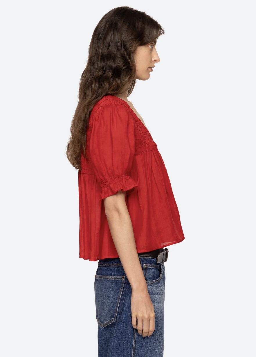 Sea-NY Imogen Short Sleeve Top