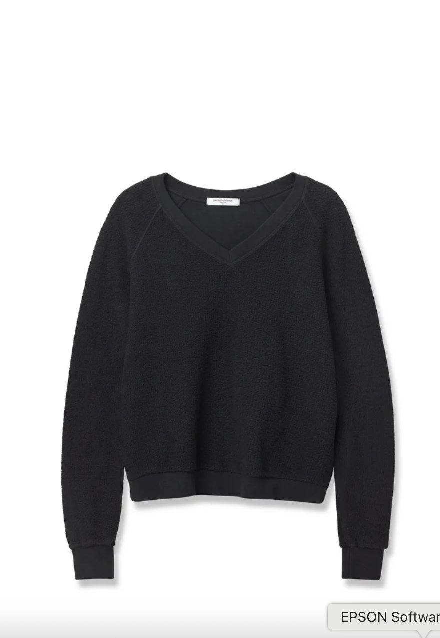 Perfect White Tee Zuri Sweatshirt in True Black