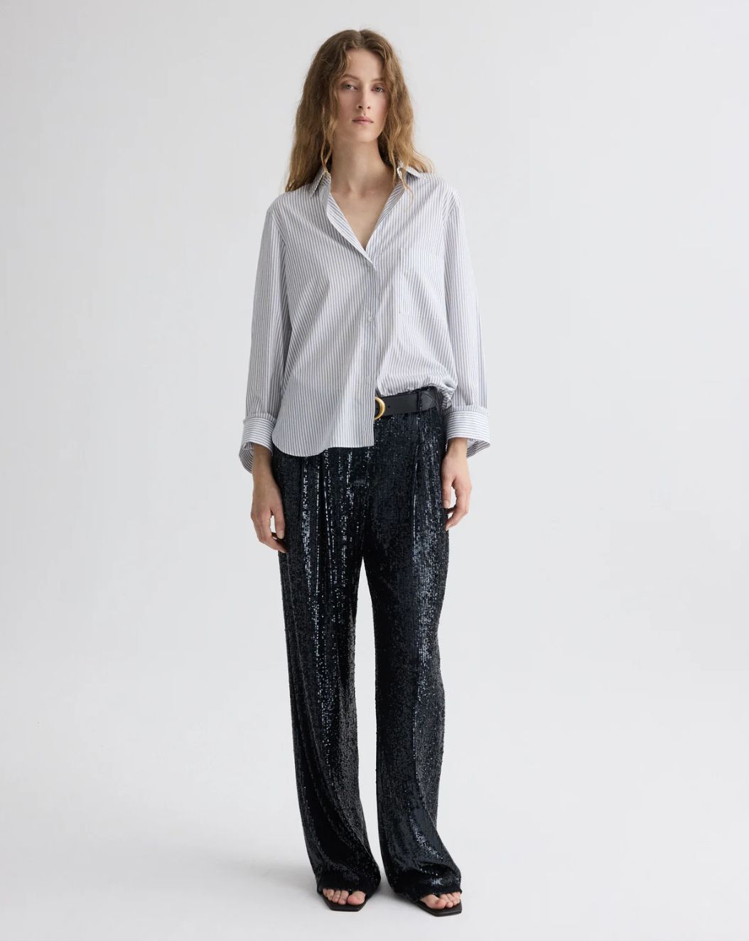 TWP Next Morning in White/Midnight Stripe