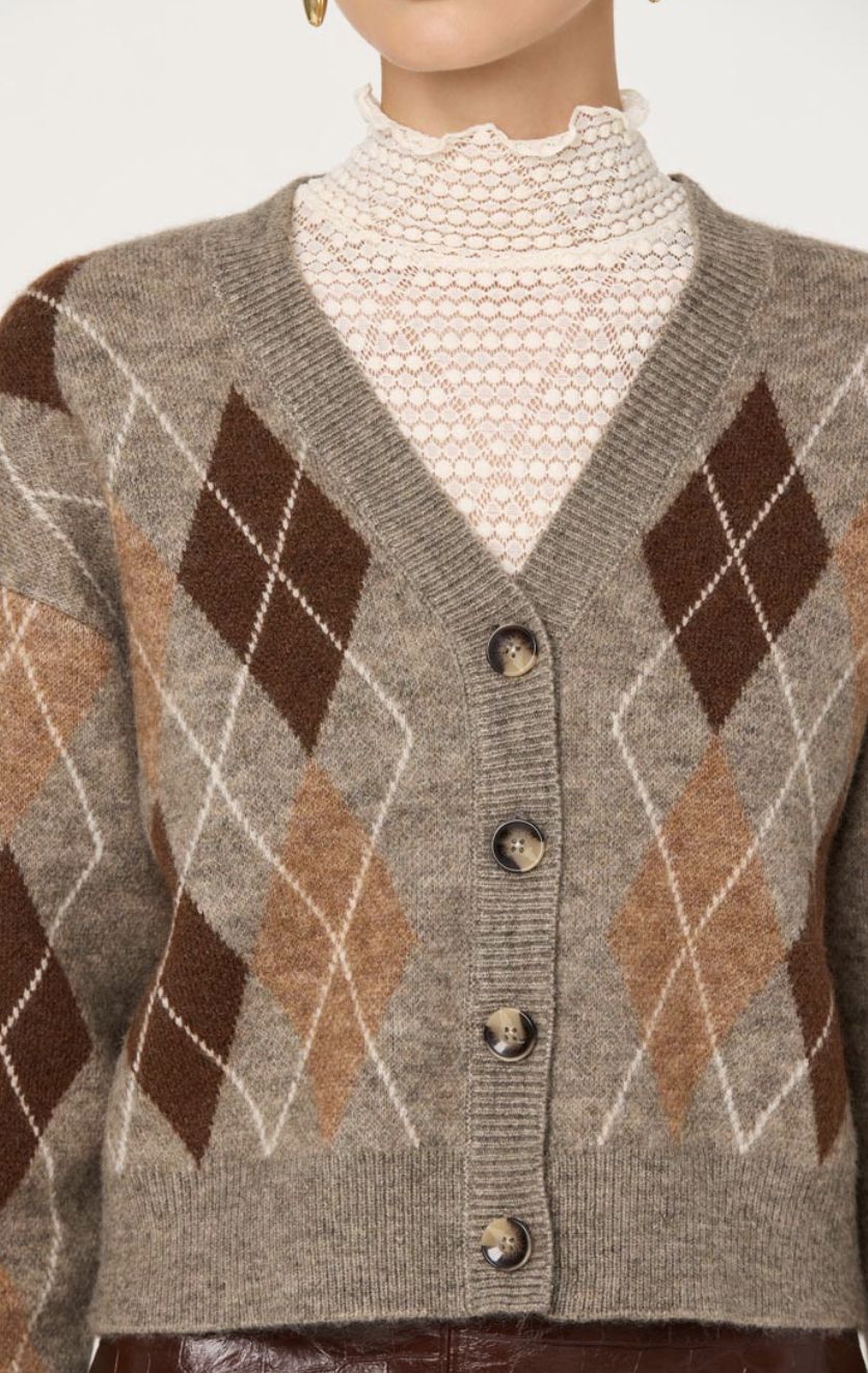 ASTR Ashtyn Argyle Cardigan