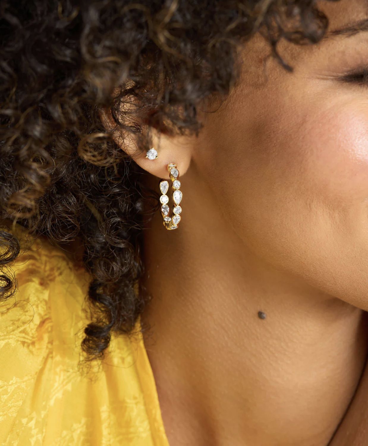 Melinda Maria 1&quot; Isla Gold Hoops