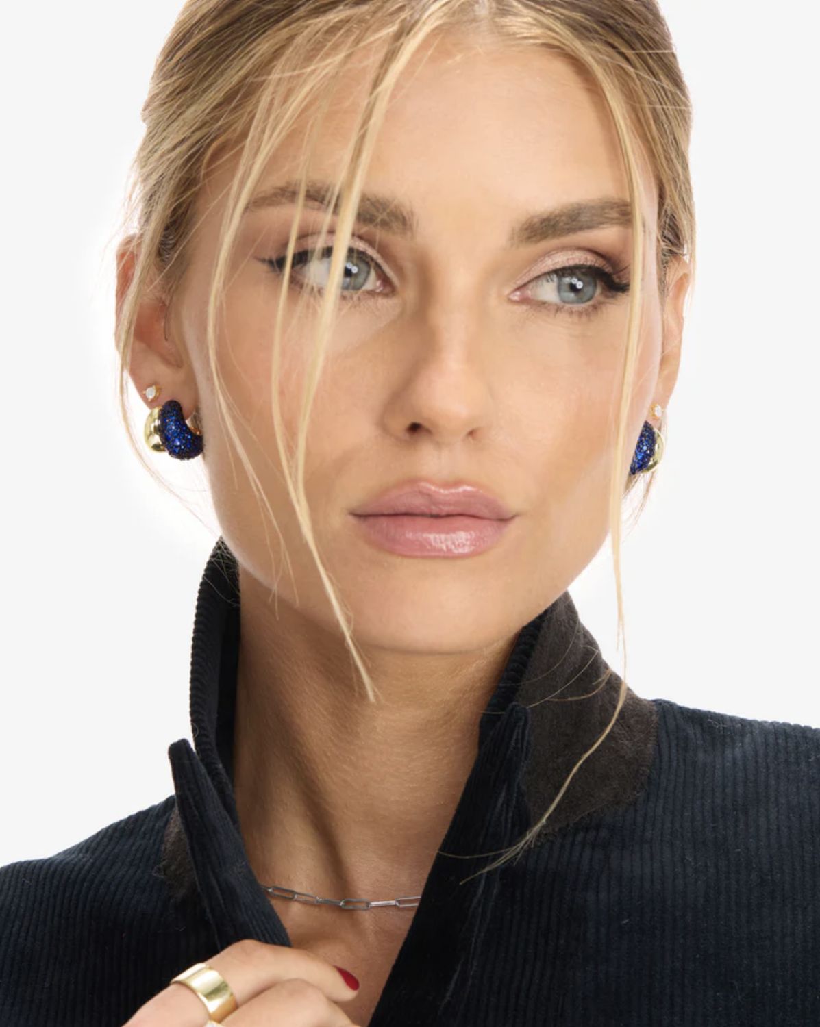 Melinda Maria Norah Loves a Pave Double Hoop