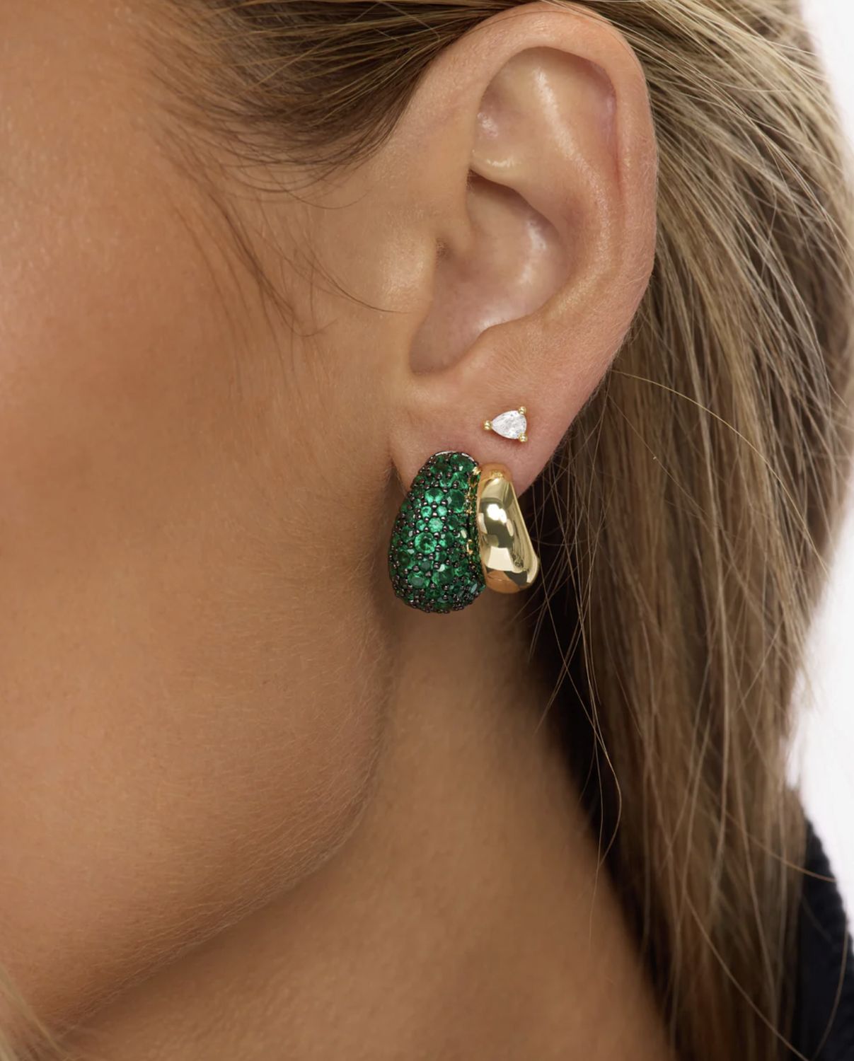 Melinda Maria Norah Loves a Pave Double Hoop