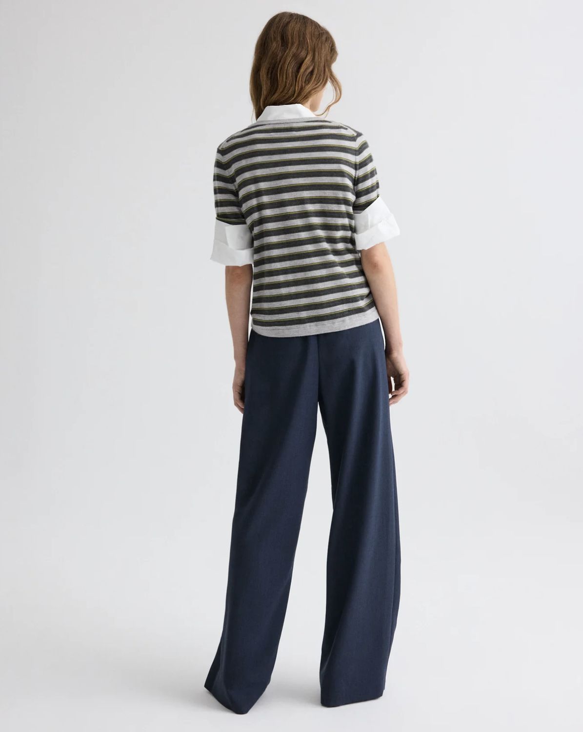 TWP Striped True Crewneck Cashmere Tee