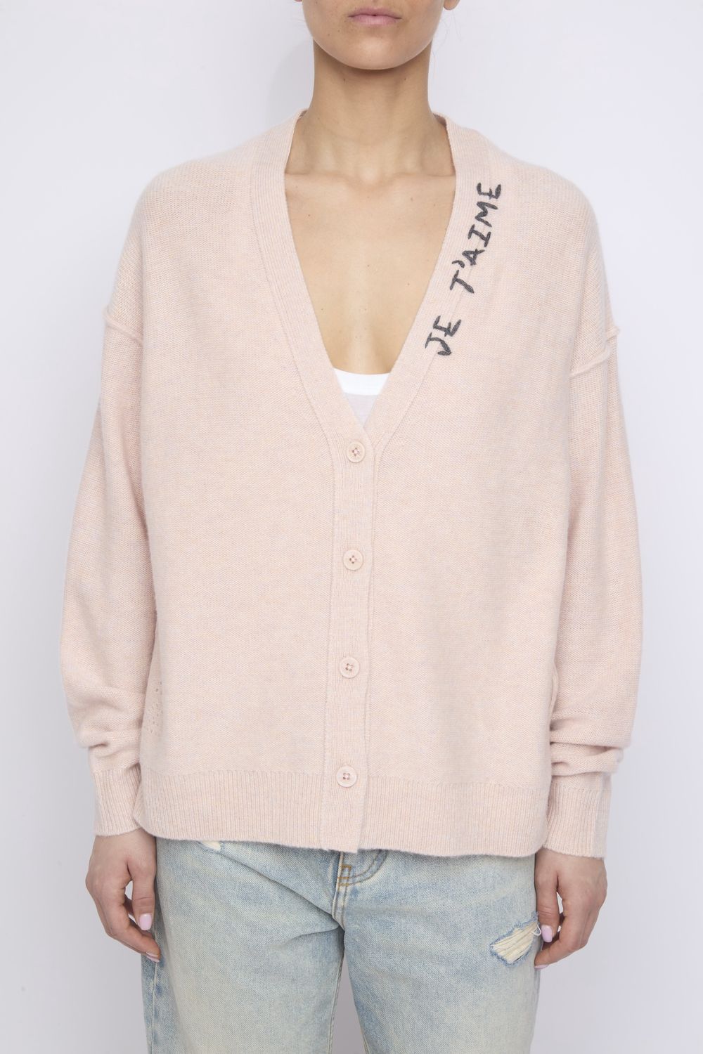 Zadig &amp; Voltaire Mirkaz Flowing Hearts Cashmere Cardigan