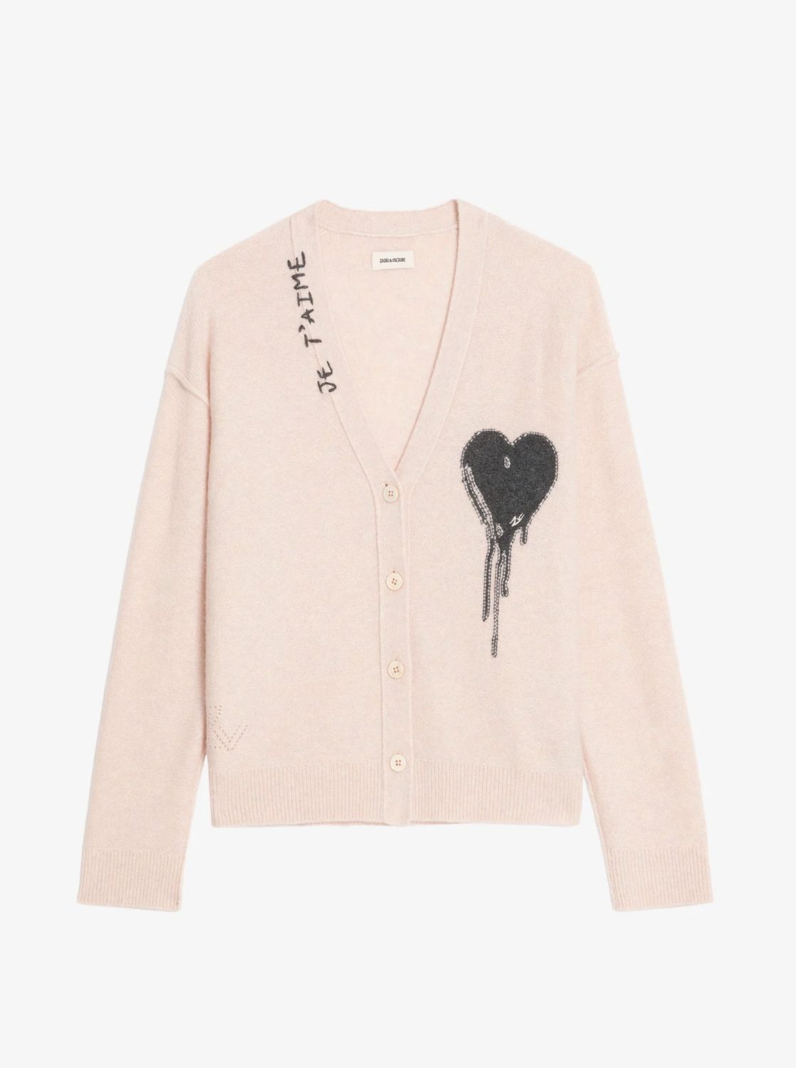 Zadig &amp; Voltaire Mirkaz Flowing Hearts Cashmere Cardigan