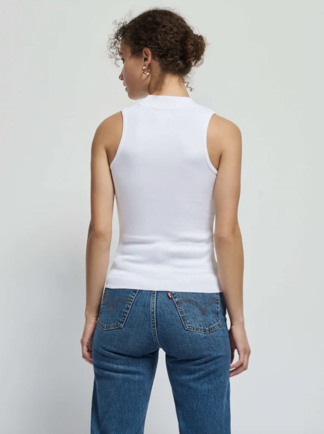 Nation Joan Sleeveless Mock Neck Tank