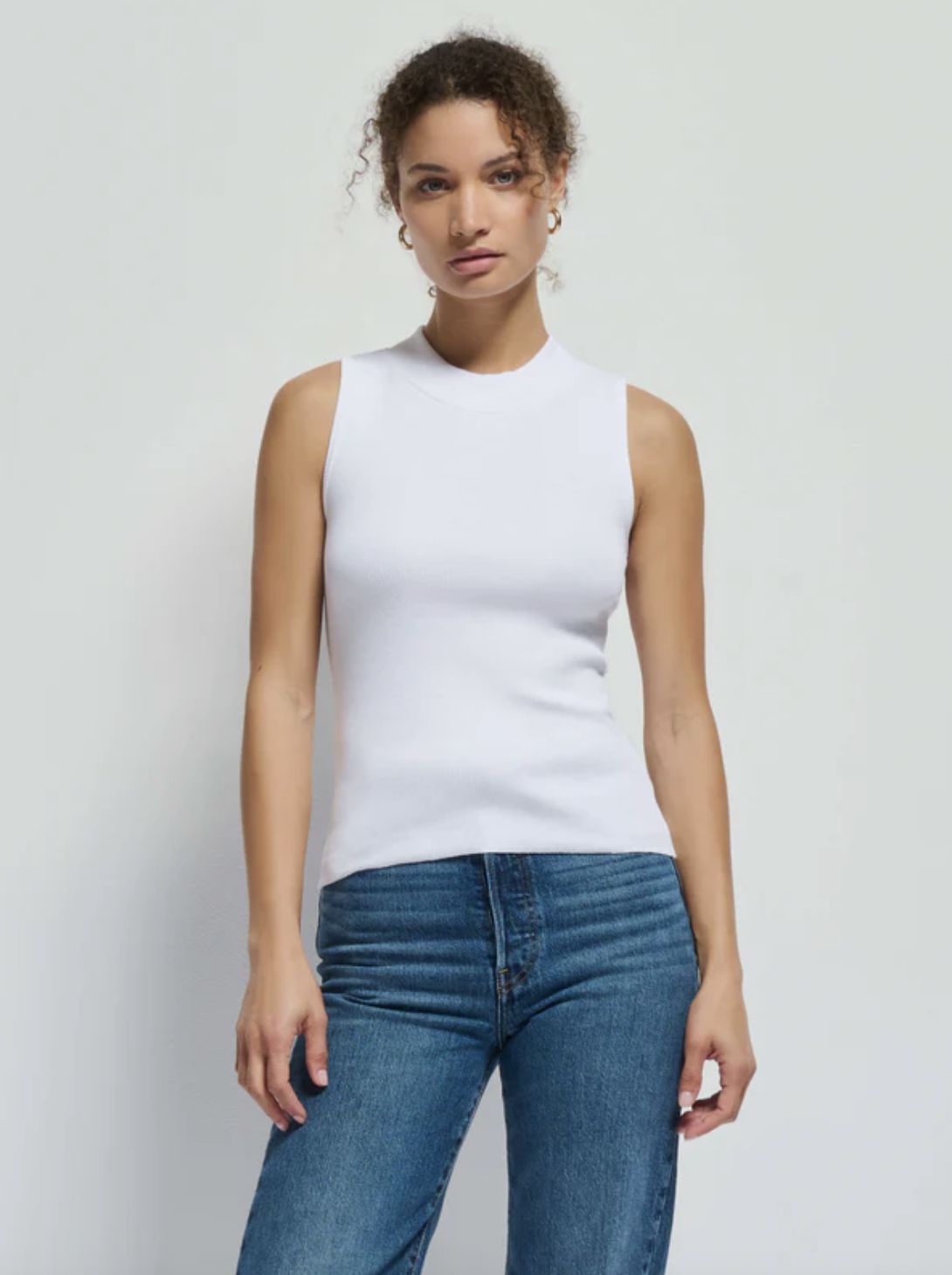 Nation Joan Sleeveless Mock Neck Tank