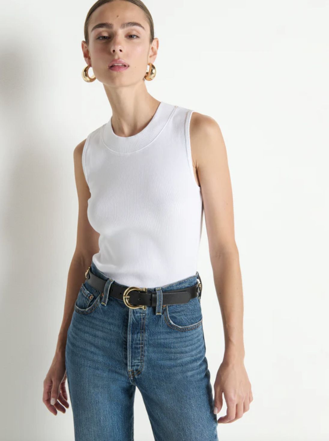 Nation Joan Sleeveless Mock Neck Tank